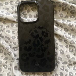 Black Leopard Print Phone Case